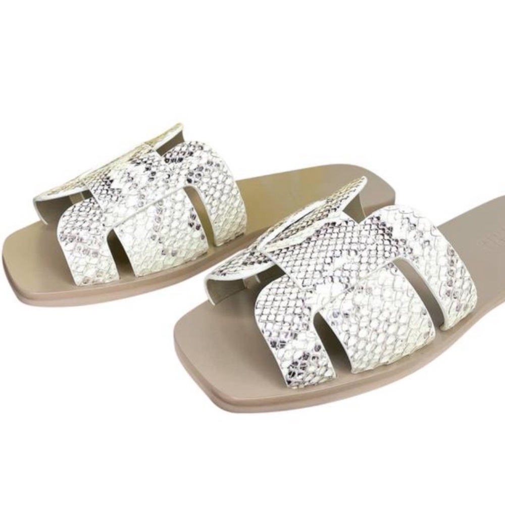 Mercedes Castillo Coraline Ecru Watersnake Sandals